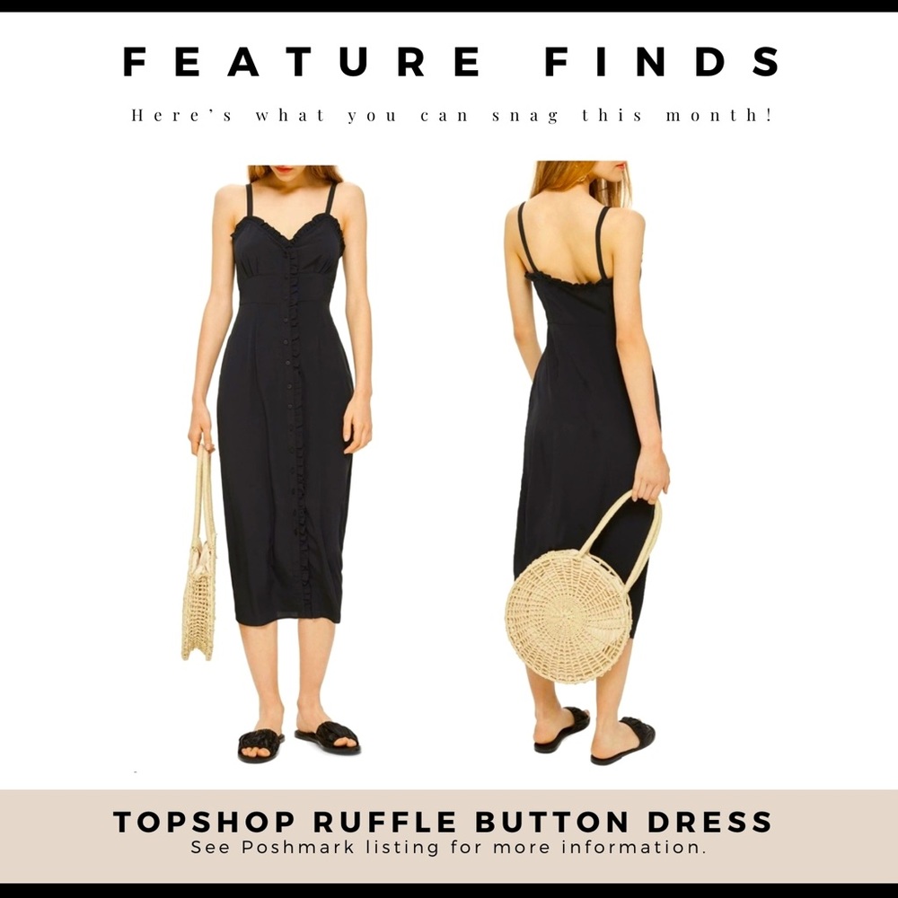 TOPSHOP Ruffle Button Dress